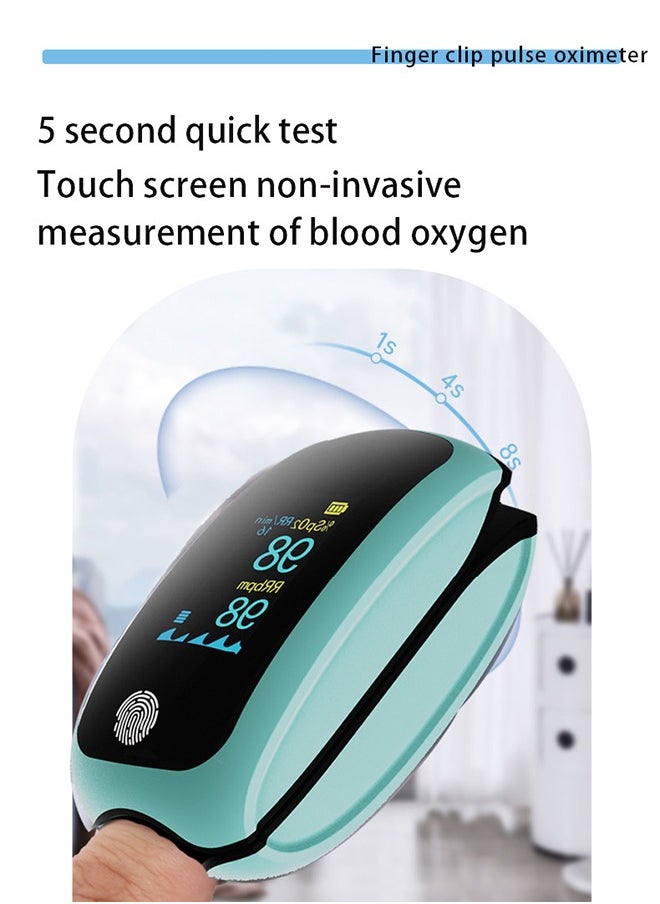 Lemon Finger Clip Oximeter, Portable LED Screen Heart Rate Monitor, Rechargeable, for Sports Enthusiasts Medical Blood Oxygen Saturation Detection(Blue)  - Image 4