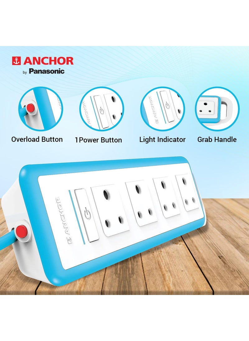Anchor Anchor by Panasonic 16A 4 Socket Extension Board 1 Universal Socket and 3 Standard Socket Extension Board with 15 Mtr Extension Cord 4Multi Plug Socket for Home Wall Office 22067  - Image 4