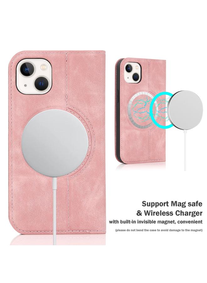 S-TOP Case For iPhone 14 Plus Wireless Charging Magsafe Leather Phone Case - Image 3