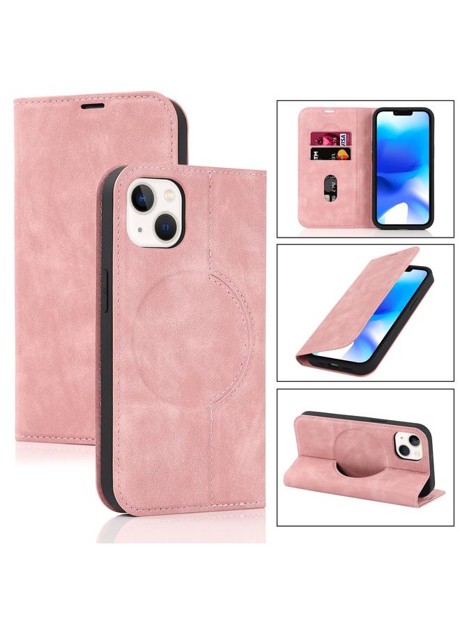 S-TOP Case For iPhone 14 Plus Wireless Charging Magsafe Leather Phone Case - Image 1