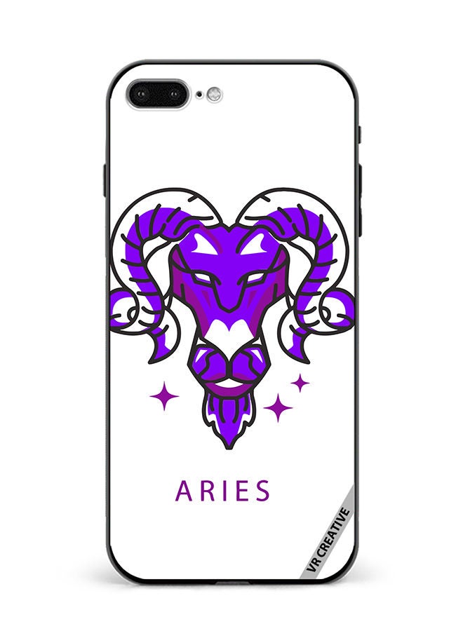 VR CREATIVE Protective Case Cover For Apple iPhone 7 Plus/8 Plus Purple Watercolor Zodiac Sign Design Multicolour - Image 1