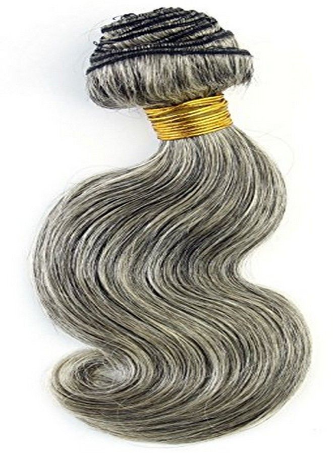 Ms Fenda Hair 100% Raw Virgin Malaysian Human Hair Body Wave style Grey Color 100g(3.5oz)/piece/lot Weaving Wefts(14inch,Grey) - Image 1