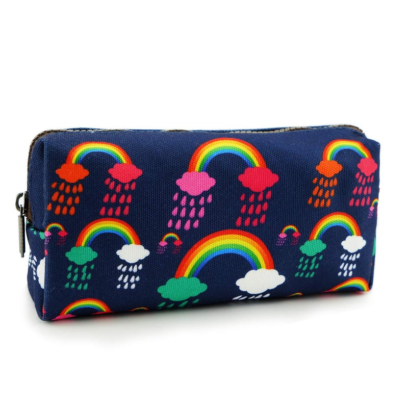 LParkin Rainbows Clouds Canvas Pencil Case Pen Bag Pouch Stationary Gadget Case Makeup Cosmetic Bag Kawaii Box - Image 2
