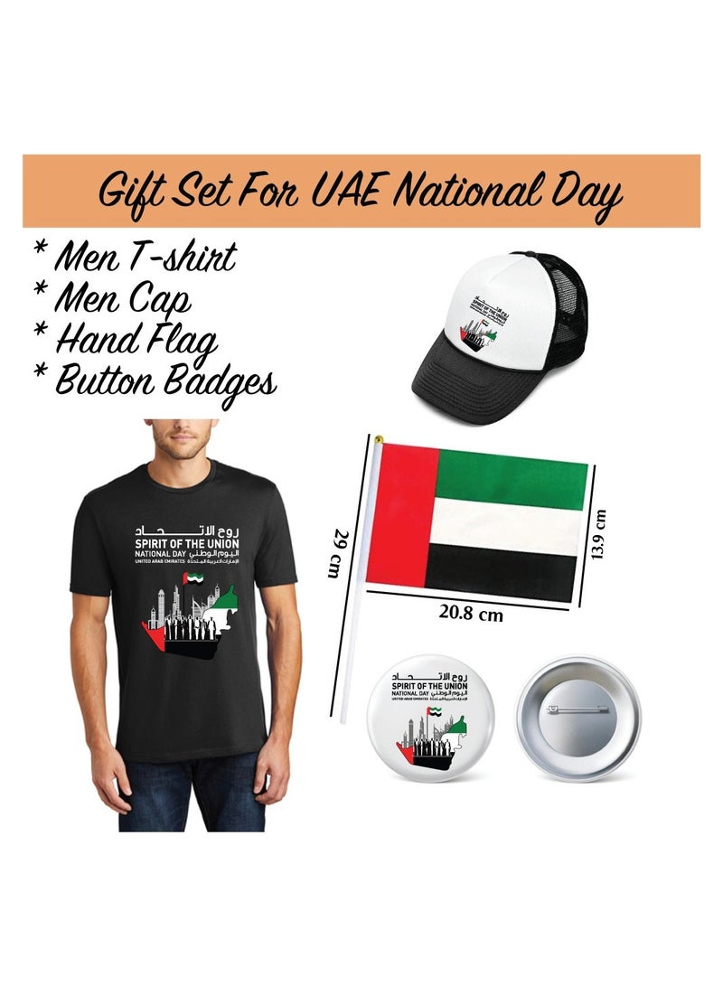 Adult Mens UAE T-shirt - Cap - Flag and Badge Pack of 4 Combo - Image 2