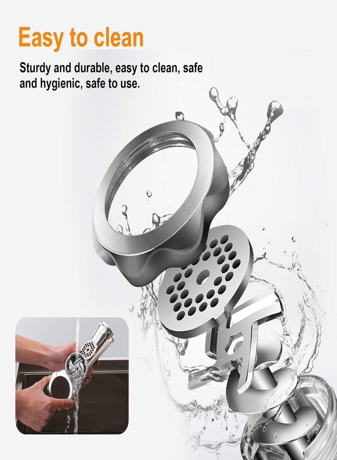 Haploon 10-Piece Stainless Steel Grinder Kit，Meat Grinder Parts Blades Size 5 Stand Mixer Blades & Plates, Premium Food-Grade Replacement Parts for Mincing, Sausage Making & Meat Processing - Image 4