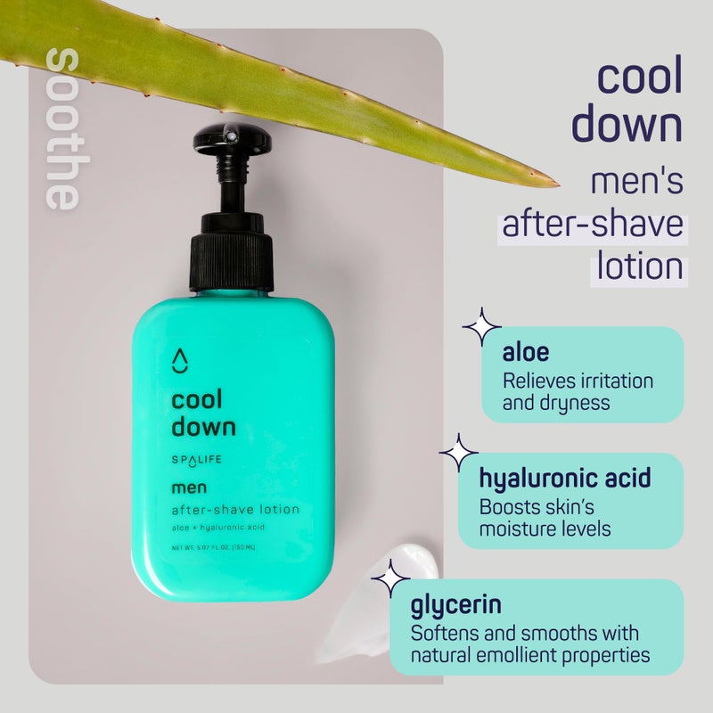 SpaLife Mens Body Wash Gift Set w/ Body Wash, Shave Gel, After-Shave Gel, Shampoo | Mens Skin Care Gift Set | Skincare Christmas Gifts for Men | Gifts for Men | Men's Skincare | 4-Piece - Image 3