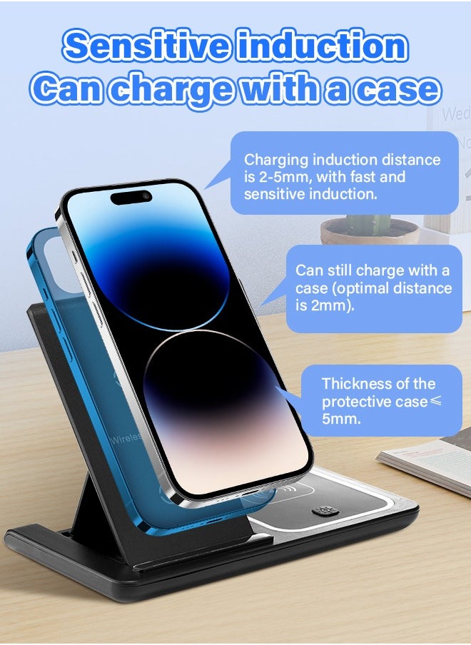 PRO LASHBEAUTY - 3-in-1 MagSafe Wireless Charging Station | 15W Fast Charger for iPhone 16/15/14/13/12 Pro Max, Apple Watch Ultra 2/9 & AirPods | AS/NZS Certified with Aussie Plug - Image 1
