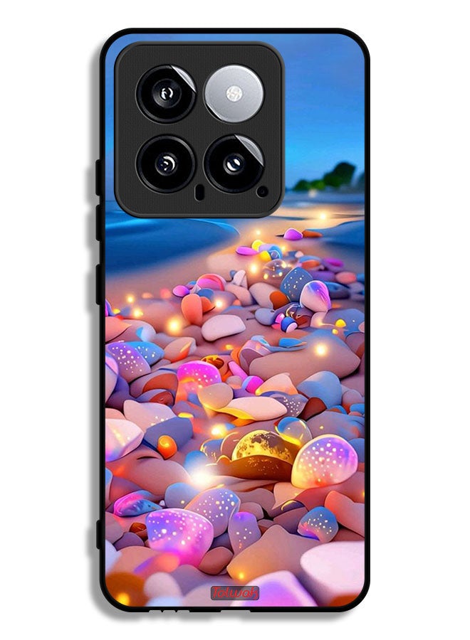 Tolwak Xiaomi 14 Protective Case Cover Stones Art - Image 1