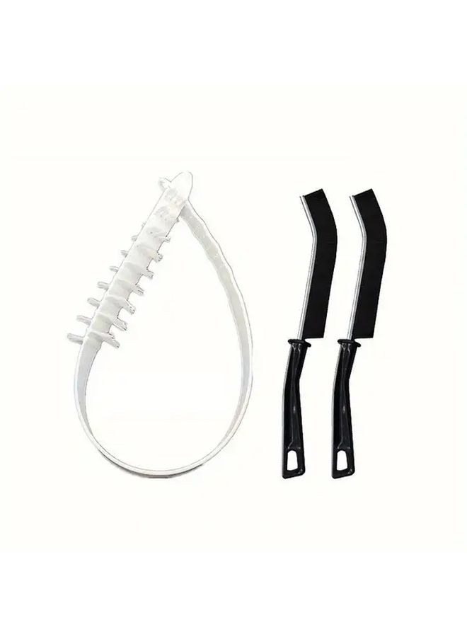 3pcs Washing Machine Cleaning Brush Set With Bendable And Flexible Design Deep Cleaning Scrub Attachments Heavy Duty PP And Steel Construction For Front Load Washers Dishwasher Oven Stove Bathroom Kitchen - Image 1