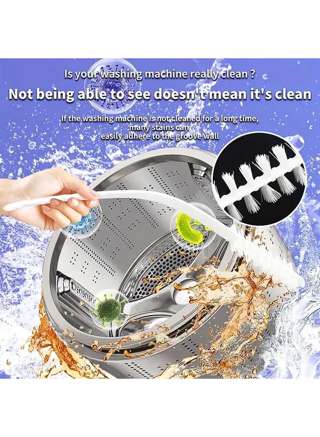 3pcs Washing Machine Cleaning Brush Set With Bendable And Flexible Design Deep Cleaning Scrub Attachments Heavy Duty PP And Steel Construction For Front Load Washers Dishwasher Oven Stove Bathroom Kitchen - Image 4