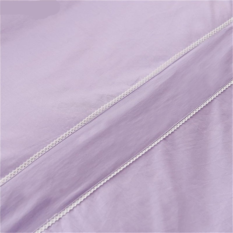 Ruffle Bed Skirt 3Pcs Cotton Round Bed Skirt Set for Home, Circle Sheet, Ruffles, Lace Bed Set(Color 8,3pcs Diameter 2.2m) - Image 4
