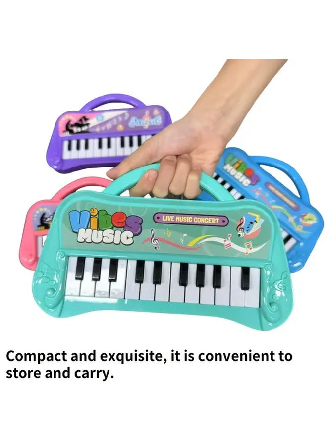 بيانو إلكتروني للأطفال أرجواني 13 مفتاحًا آلة موسيقية محمولة هدية - Image 1
