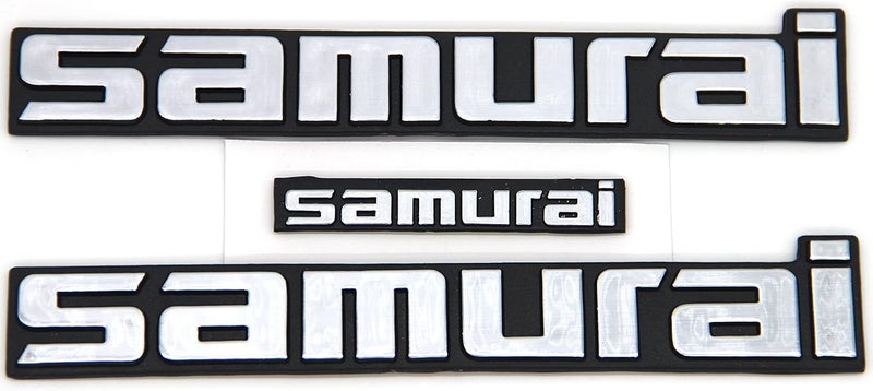 Legion Part Store Aftermarket Suzuki Samurai Side and Dash Emblems 3 PC Set - Image 1