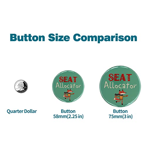 Happizza 100 Sets 75mm(3 inch) Button Parts for Button Maker Machine 75mm, Round Badge Button Making Supplies Blank Pin Back, Includes Metal Cover, Plastic Button Back Cover, Clear Film&Blank Paper - Image 5