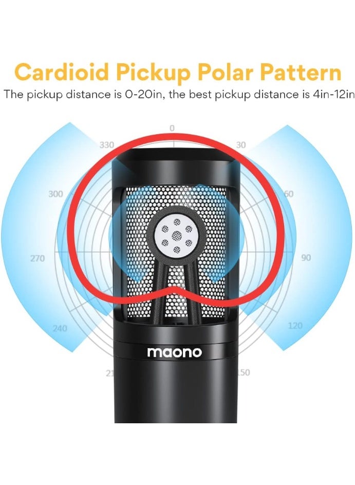 Maono AU-PM360TR 3.5mm Condenser Microphone – Professional Recording Podcasting Streaming - Image 2