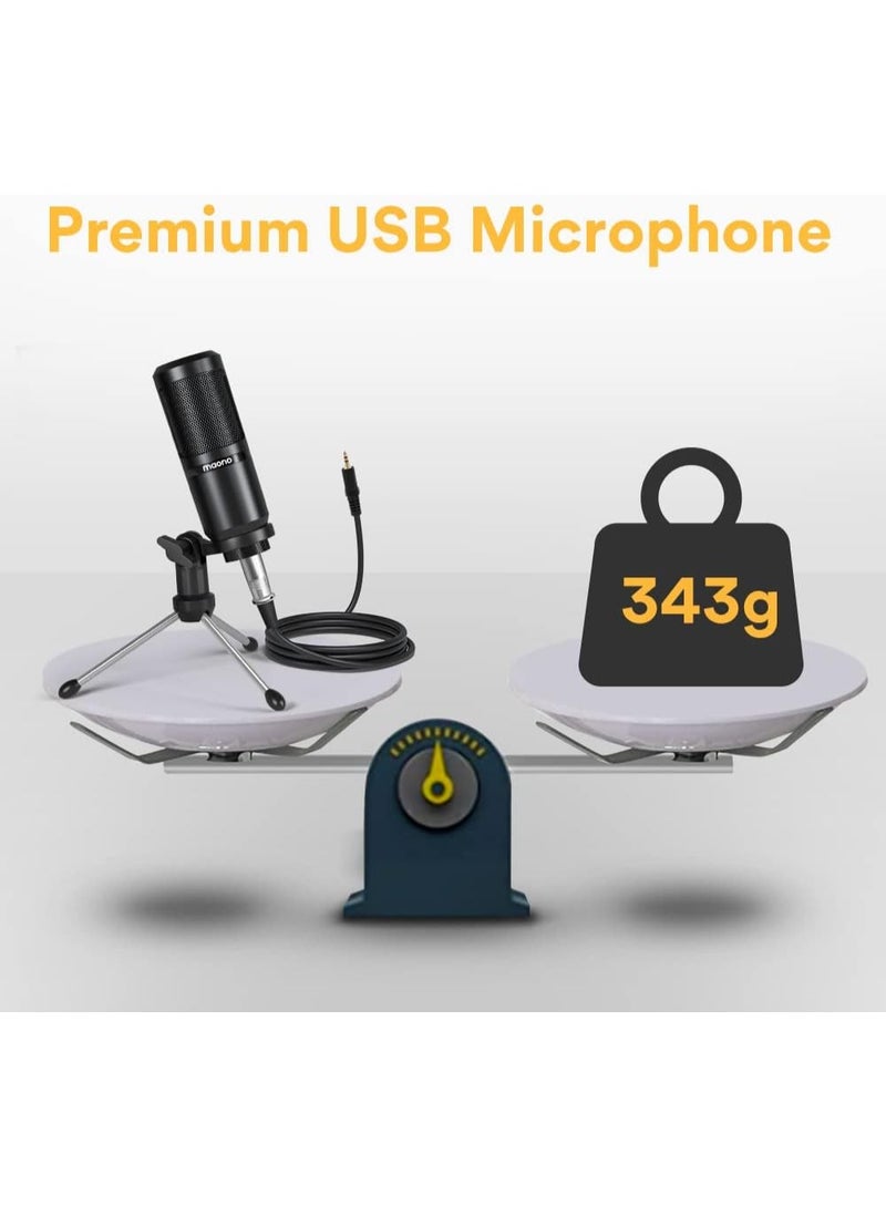 Maono AU-PM360TR 3.5mm Condenser Microphone – Professional Recording Podcasting Streaming - Image 5