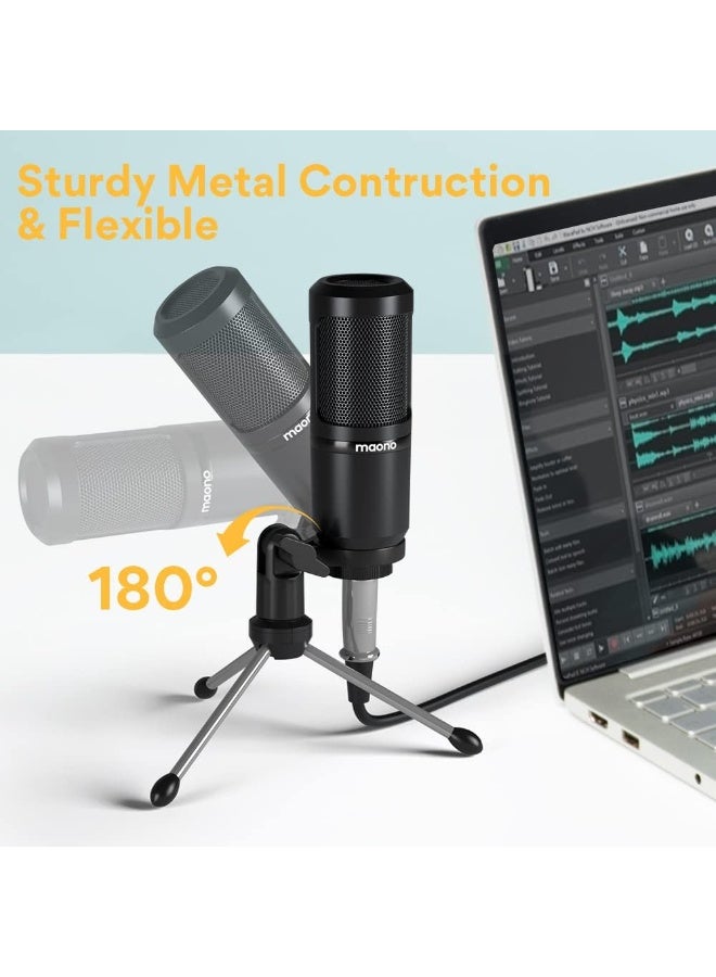 Maono AU-PM360TR 3.5mm Condenser Microphone – Professional Recording Podcasting Streaming - Image 3