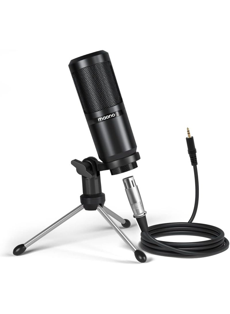 Maono AU-PM360TR 3.5mm Condenser Microphone – Professional Recording Podcasting Streaming - Image 1