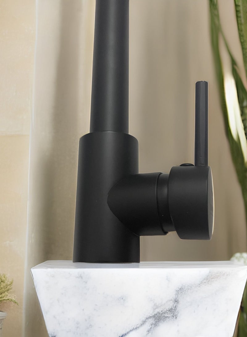 Faucet 360° Rotatable Kitchen Mixer Taps Kitchen Faucet with 2 Spray Types Extendable Spiral Spring Faucet Kitchen Sink Faucet Dishwasher Rotatable Black - Image 4