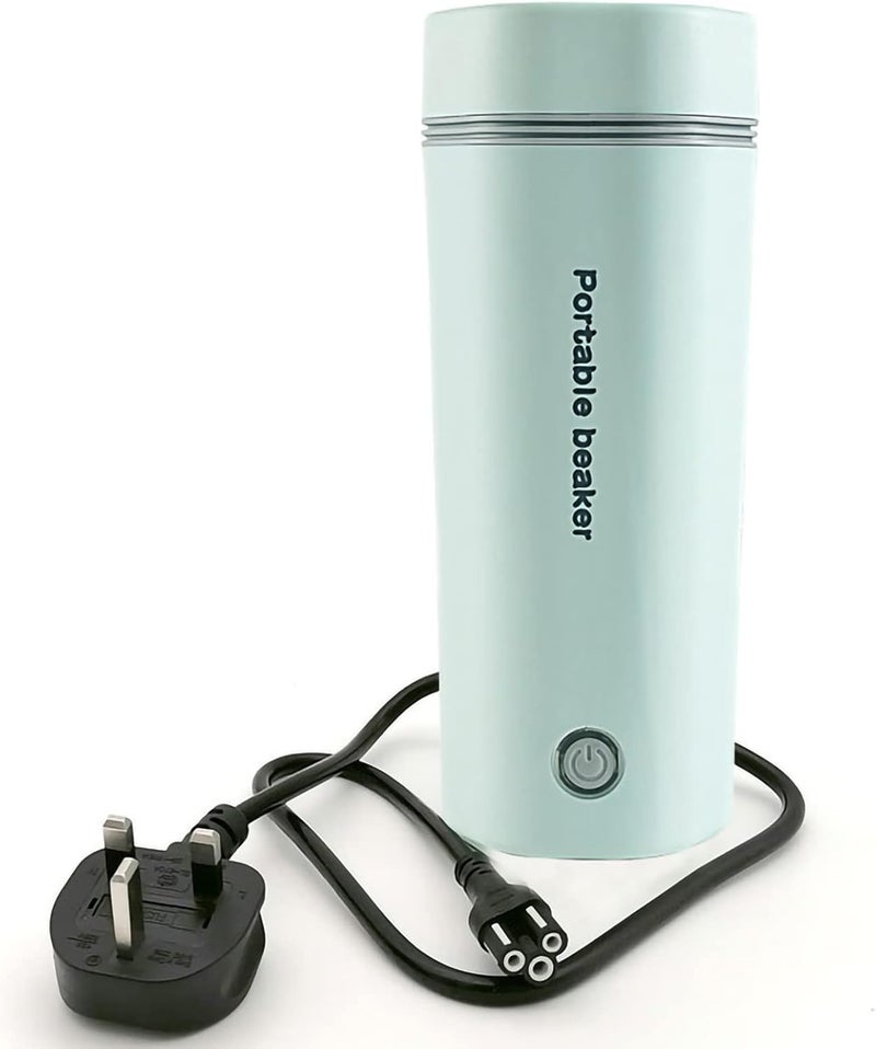 MAKINGTEC Portable Electric Kettle, Stainless Steel Liner Travel Electric Cup Home Mini Heating Teapot Fast Cooking Single Cup Water Heater 350ml Hot Water Bottle (light Green) - Image 1