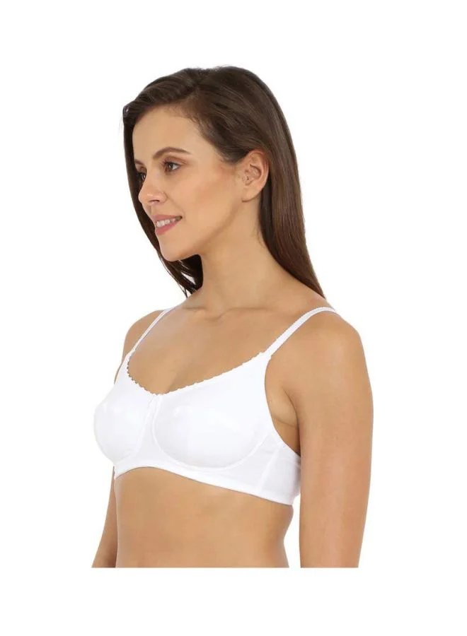 Jockey  1615 Women Wire free Non Padded Super Combed Cotton Elastane Stretch Full Coverage Everyday Bra with Soft Adjustable Straps for Women | Best Price UAE