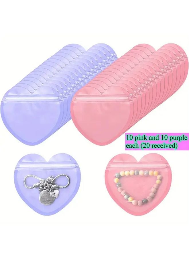 Heart Shaped Transparent PVC Jewelry Bag SCC021 B Organizer For Earrings Rings - Image 2