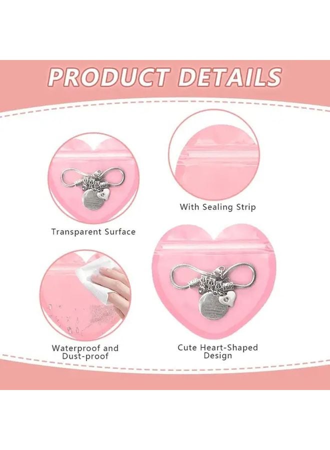 Heart Shaped Transparent PVC Jewelry Bag SCC021 B Organizer For Earrings Rings - Image 5