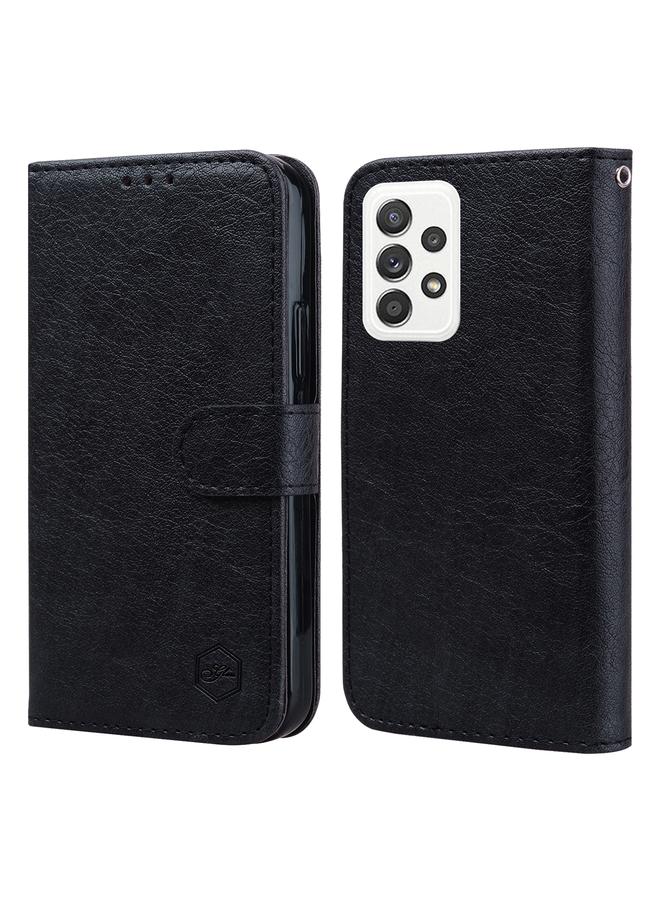 اس-توب جراب لهاتف Samsung Galaxy A52 5G بملمس جلدي زيتي من مادة البولي يوريثان + جراب هاتف من مادة TPU - Image 1