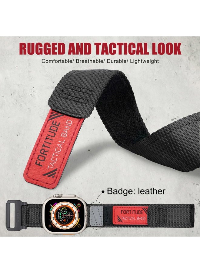 Ritche حزام ساعة آبل نايلون متين، أسود، 42 مم - Image 2