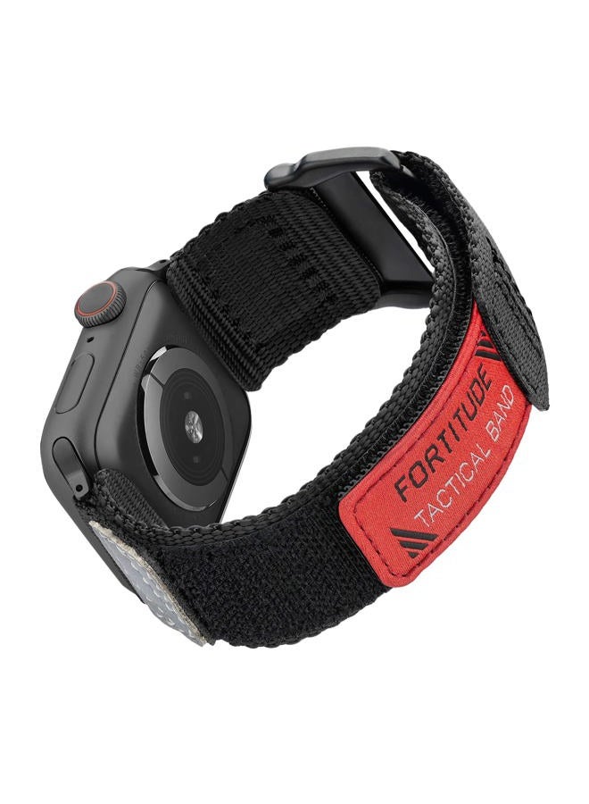 Ritche حزام ساعة آبل نايلون متين، أسود، 42 مم - Image 1