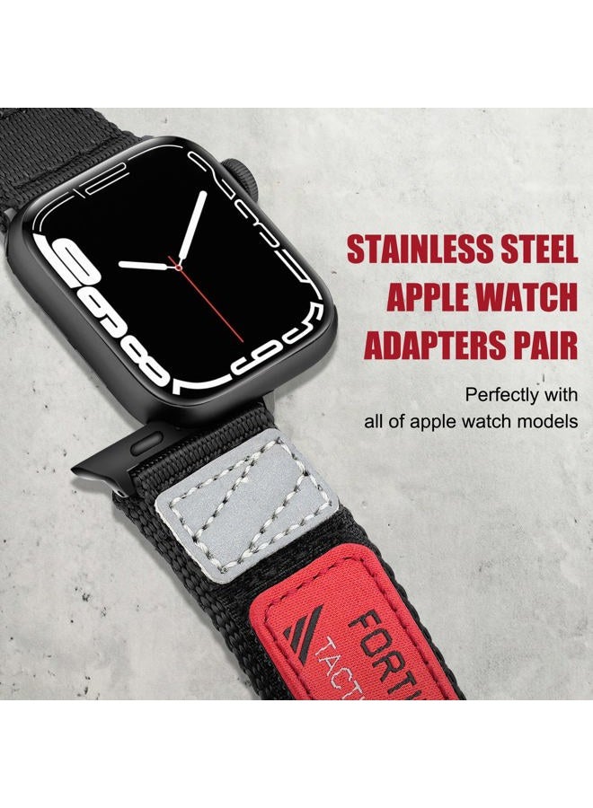 Ritche حزام ساعة آبل نايلون متين، أسود، 42 مم - Image 5