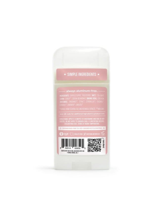 HUMBLE SIMPLE AND TRUE. - HUMBLE BRANDS Original Formula Aluminum-free Deodorant. Long Lasting Odor Control with Baking Soda and Essential Oils, Moroccan Rose, 2.5 oz, 3 Pack - Image 1
