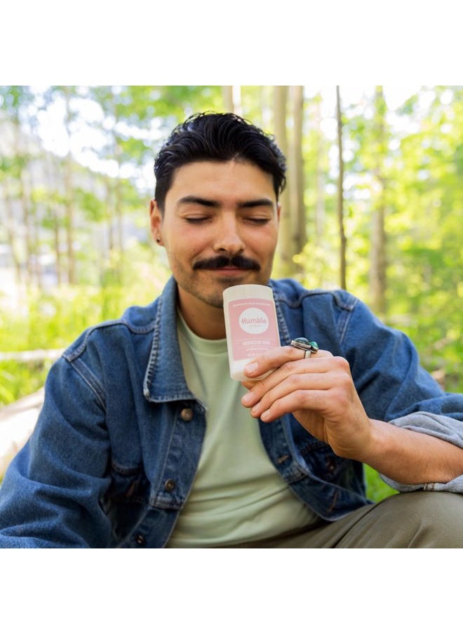 HUMBLE SIMPLE AND TRUE. - HUMBLE BRANDS Original Formula Aluminum-free Deodorant. Long Lasting Odor Control with Baking Soda and Essential Oils, Moroccan Rose, 2.5 oz, 3 Pack - Image 1