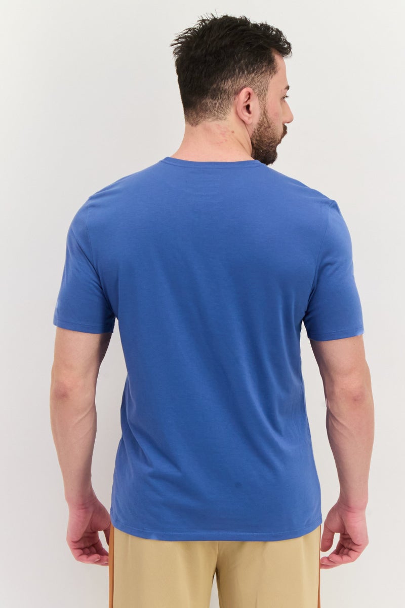 SKECHERS Men Sportswear Fit Short Sleeves Training T-shirt, Blue - Image 3