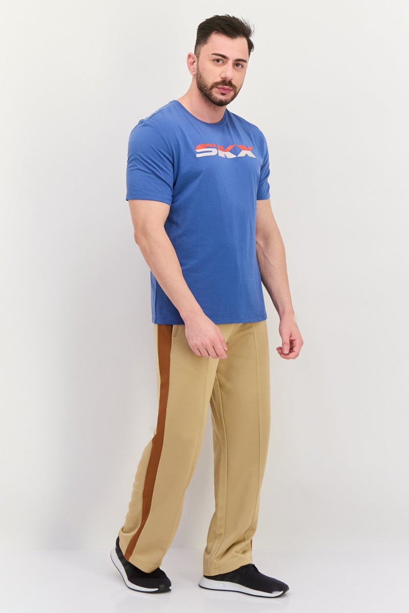 SKECHERS Men Sportswear Fit Short Sleeves Training T-shirt, Blue - Image 4