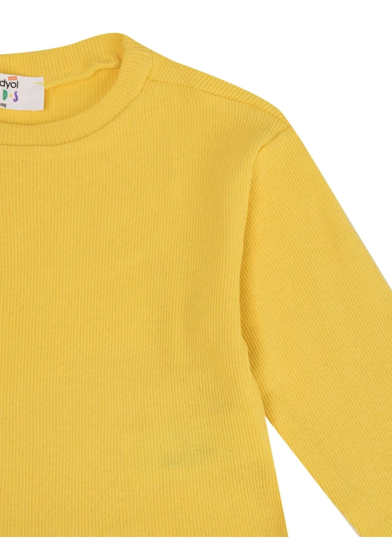 trendyol Kids Ribbed T-Shirt & Pants Set
