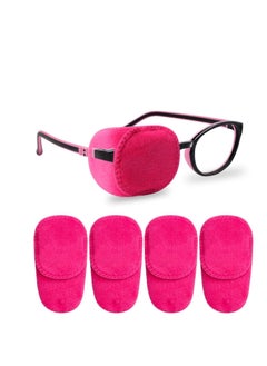 Y&D 4 Pack Eye Patches for Kids Girls Boys, Right & Left Patch Glasses, Lazy Children Treating Amblyopia Strabismus and After Surgery 10 x 5cm Full Coverage (Pink)  - Image 1