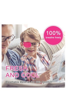 Y&D 4 Pack Eye Patches for Kids Girls Boys, Right & Left Patch Glasses, Lazy Children Treating Amblyopia Strabismus and After Surgery 10 x 5cm Full Coverage (Pink)  - Image 2