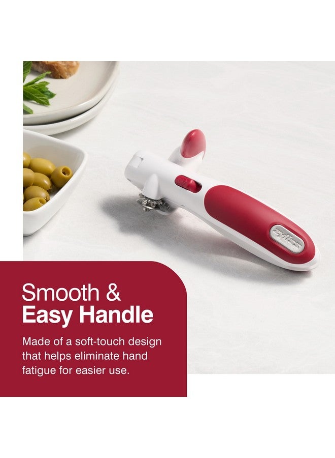 zyliss Zyliss Lock N' Lift Can Opener with Lid Lifter Magnet - Gifts for Cooks - Culinary Chef Gift - Manual with Locking Mechanism - Magnetic & Easy-to-Turn Can Opener - Red  - Image 4