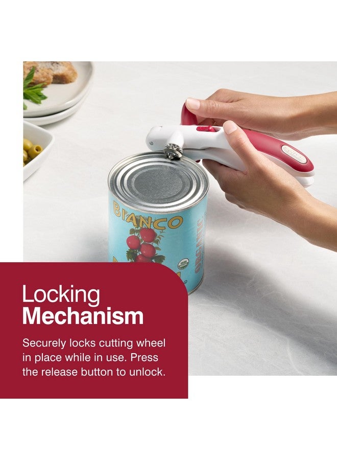 zyliss Zyliss Lock N' Lift Can Opener with Lid Lifter Magnet - Gifts for Cooks - Culinary Chef Gift - Manual with Locking Mechanism - Magnetic & Easy-to-Turn Can Opener - Red  - Image 2