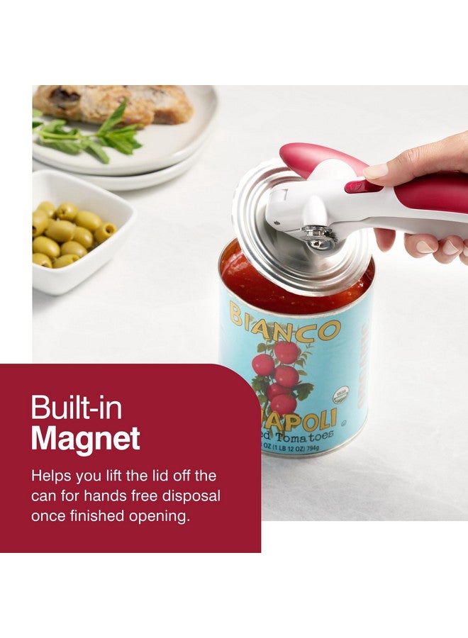 zyliss Zyliss Lock N' Lift Can Opener with Lid Lifter Magnet - Gifts for Cooks - Culinary Chef Gift - Manual with Locking Mechanism - Magnetic & Easy-to-Turn Can Opener - Red  - Image 5