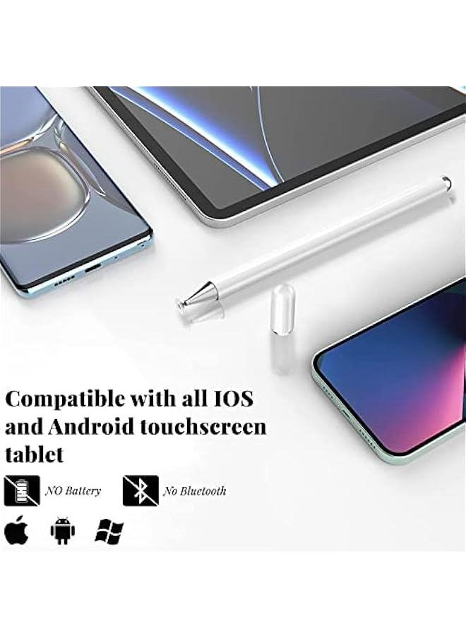 RYNX Stylus Pen for iPad  Stylus Pens for Touch Screens Pive Stylus with Magnetic Cap atible with iPhiPad Tablets and All Pive Touch Screen White)  - Image 2