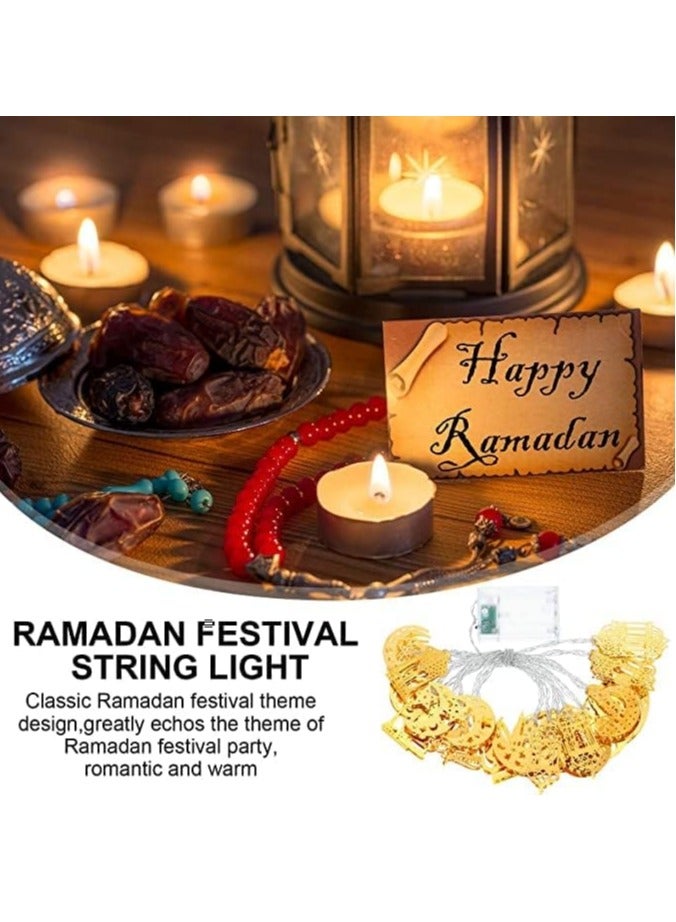 أضواء سلسلة العيد، فانوس نجمة القمر، أضواء LED مزخرفة، تنطبق على، ديكور داخلي خارجي، لوازم الحفلات، 9.84 قدم (د) - Image 4