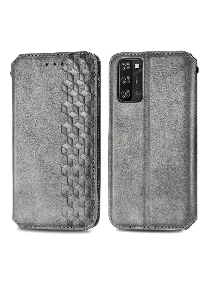 S-TOP Case For Blackview A100 Cubic Grid Pressed Horizontal Flip Magnetic PU Leather Case with Holder & Card Slots & Wallet - Image 2