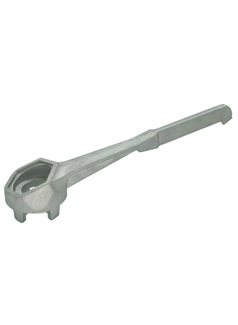 Aluminum Drum Wrench and Plug Opener for Drums Ranging from 10 to 55 Gallons Compatible with Two Inch and Three Quarter Bung Caps - Image 1