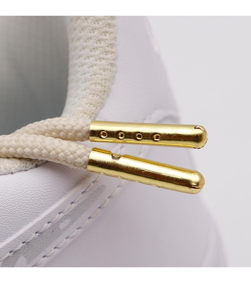 16 Pcs Golden Heavy Duty Metal Shoelace Buckles Secure Fastening Replacement Tips Anti Tangle Design For Shoes Jackets Pants Sweaters Clothing Repair And Assembly - Image 1