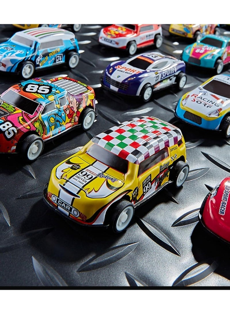 20 Pack Pull Back Toy Cars – Mini Race Car Vehicles with Storage Box, Friction Powered Party Favor Toys for Boys, Girls & Toddlers Ages 3+ - Image 3