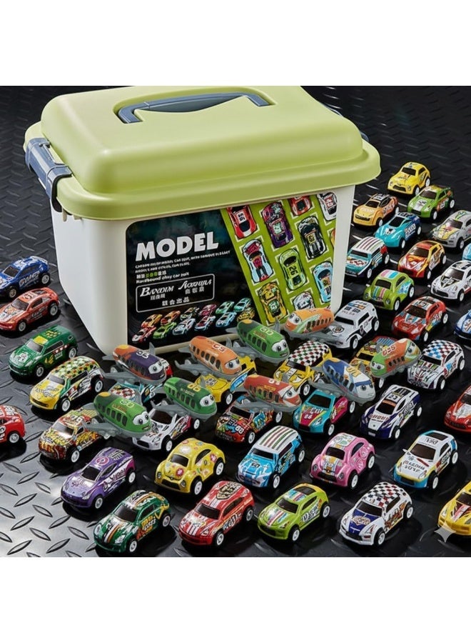 20 Pack Pull Back Toy Cars – Mini Race Car Vehicles with Storage Box, Friction Powered Party Favor Toys for Boys, Girls & Toddlers Ages 3+ - Image 2