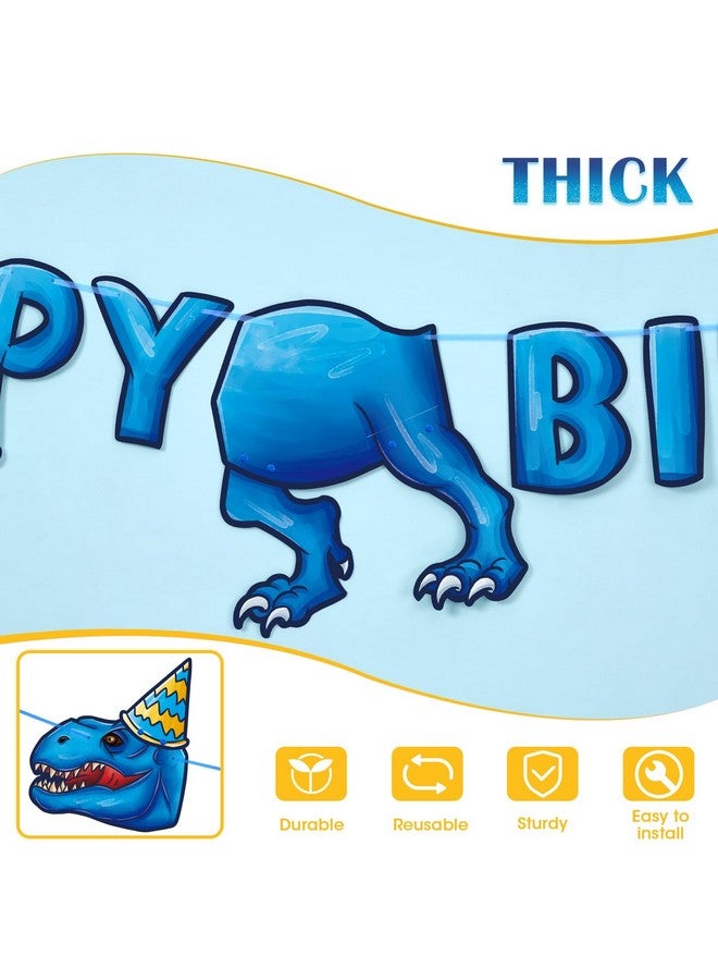 WERNNSAI Birthday Party Banner - Dinosaur Happy Birthday Banner for Kids Party Decoration Dinosaur Theme Birthday Supplies for Boys Birthday Party Decor Hanging Kids Birthday Decorations Pre-Strung - Image 3