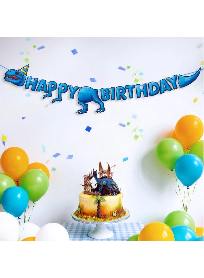WERNNSAI Birthday Party Banner - Dinosaur Happy Birthday Banner for Kids Party Decoration Dinosaur Theme Birthday Supplies for Boys Birthday Party Decor Hanging Kids Birthday Decorations Pre-Strung - Image 5